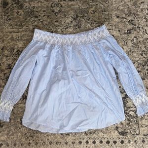 Papaya Stretchy Off the Shoulders Blouse!